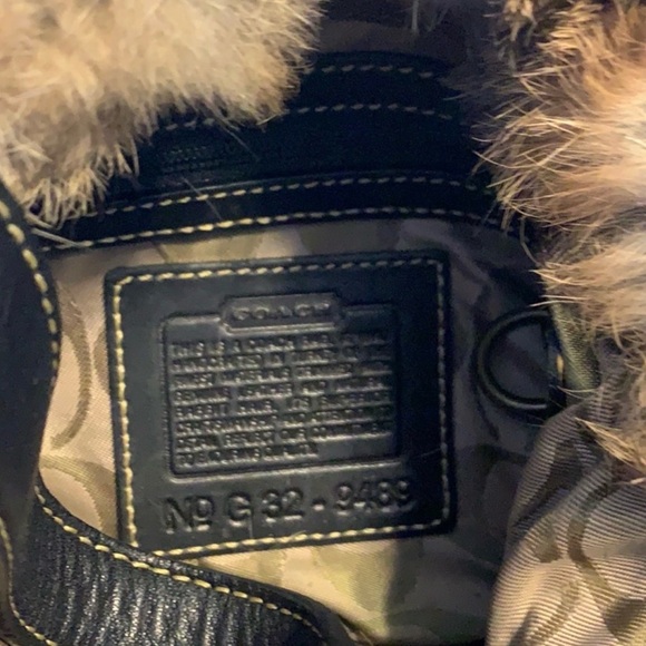 Coach Soho Ski Hobo / Shoulder Bag with rabbit fur/VINTAGE/Y2K - Picture 3 of 14